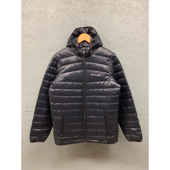 Columbia Men's Thunder Bay‎ Down Jacket Black Size Small Skiing Hiking - Picture 1 of 14